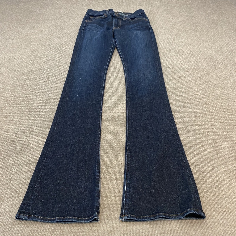 J Brand Janey Flare Jeans Womens 25 Blue Wash Mid Rise Stretch Western Boho Y2K